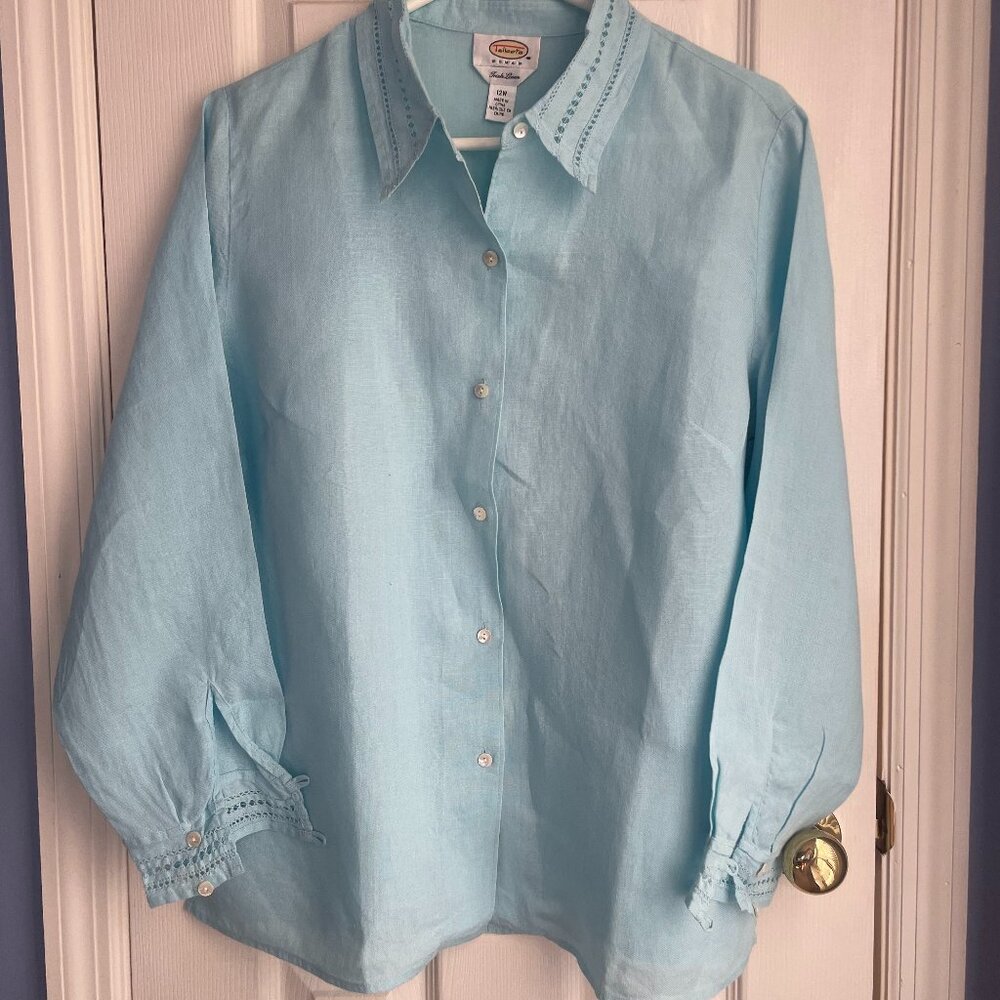 Talbots - Light Blue Irish Linen Button Down